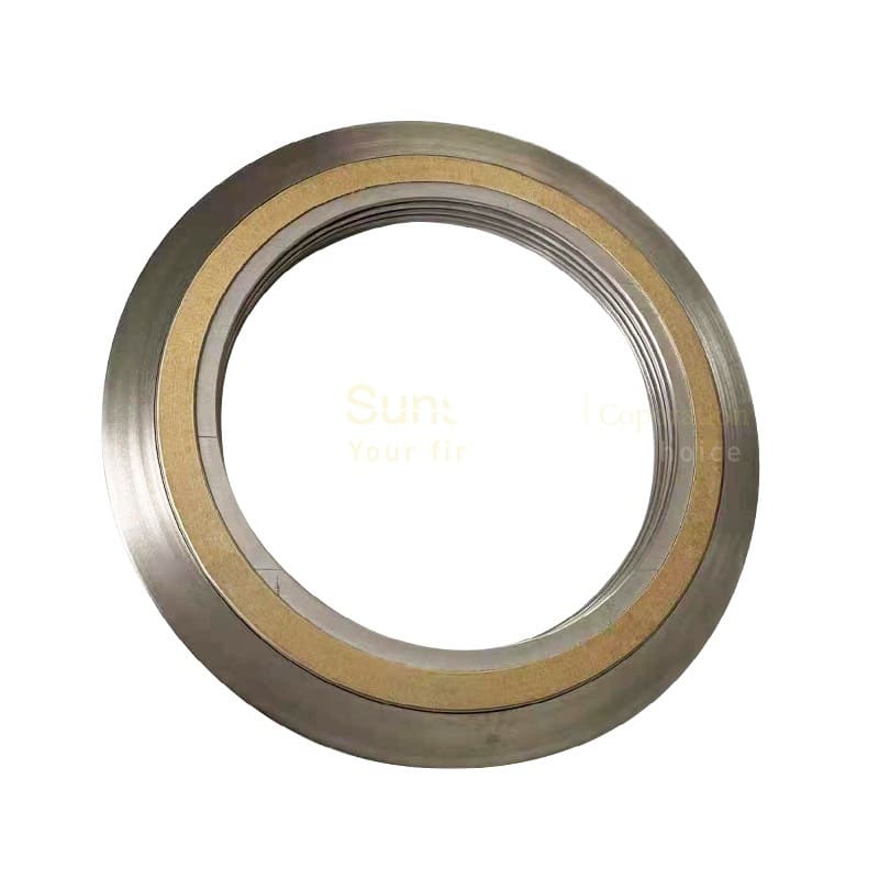 Spiral wound gasket with vermiculite filler