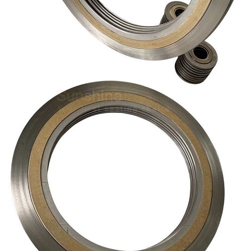 Spiral wound gasket with vermiculite tape filler
