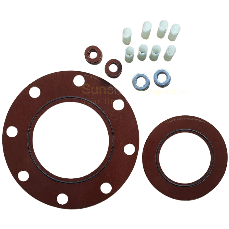 Phenolic Flange Isolation Gasket with washers and sleeves